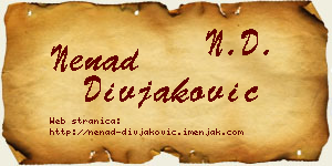 Nenad Divjaković vizit kartica